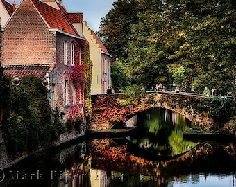 Brugge Canal, Color Photography, Brugge Belgium, Citycape Photography, Europe, Belgium