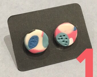 Handmade polyclay earring