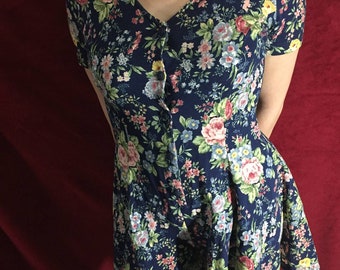 Early 90s floral print romper