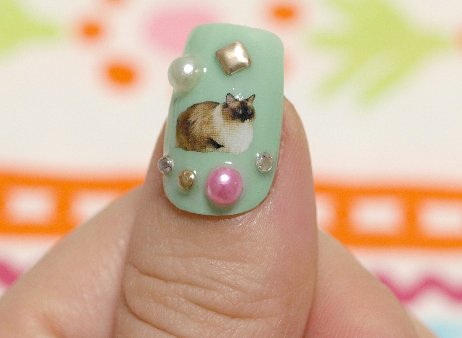 Cat Nail Pastel Nail 3D Nail Kawaii Nail Cats Animal 🔎zoom - Cat Nail Pastel Nail 3D Nail Kawaii Nail Cats Animal