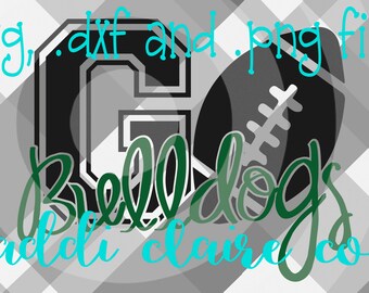 Go Bulldogs Football Files (SVG, DXF and PNG)