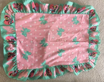 Vintage disney Minnie Mouse pillow sham pastel fairy kei