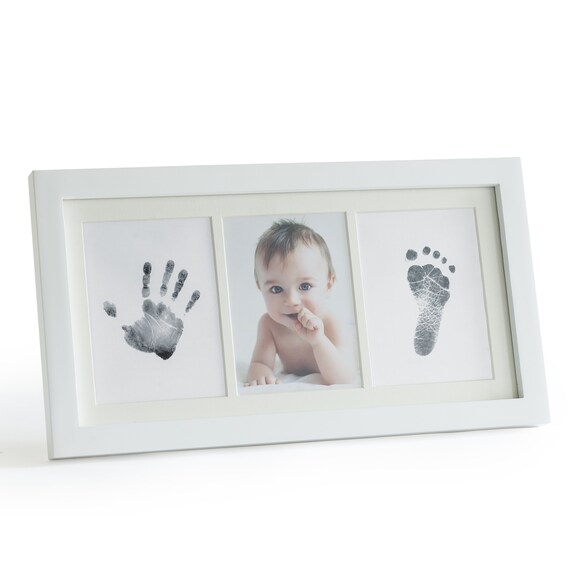 mess free ink baby footprint handprint picture frame kit