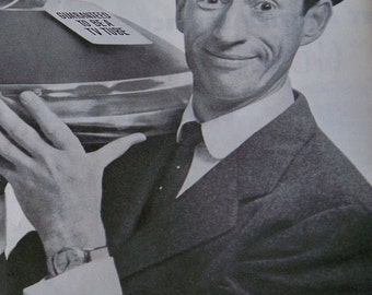 Print - The Vidiot - Too Much TV - 1960s Mad Man era - 4 by 6 print