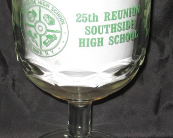 Vintage 25th Reunion Southside High School Elmira Ny Glass