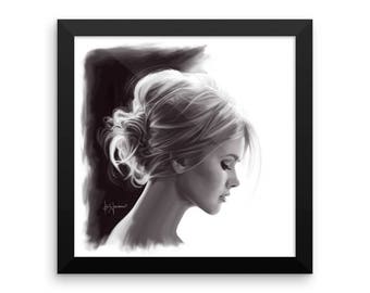 Girl with a Bun • Framed