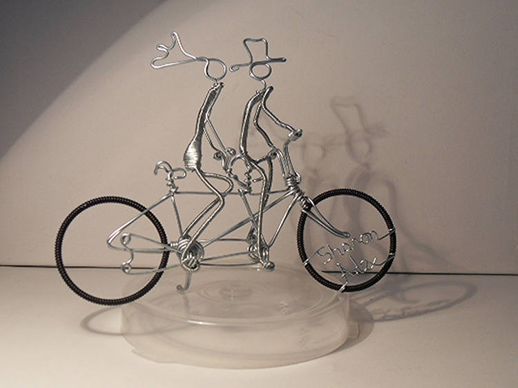 Wire Bicycle Wedding Cake Topper Wire Bicycle Wedding Cake Topper