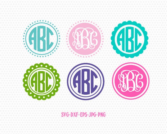 Download Circle monogram frames svg Monogram Frames svg for CriCut