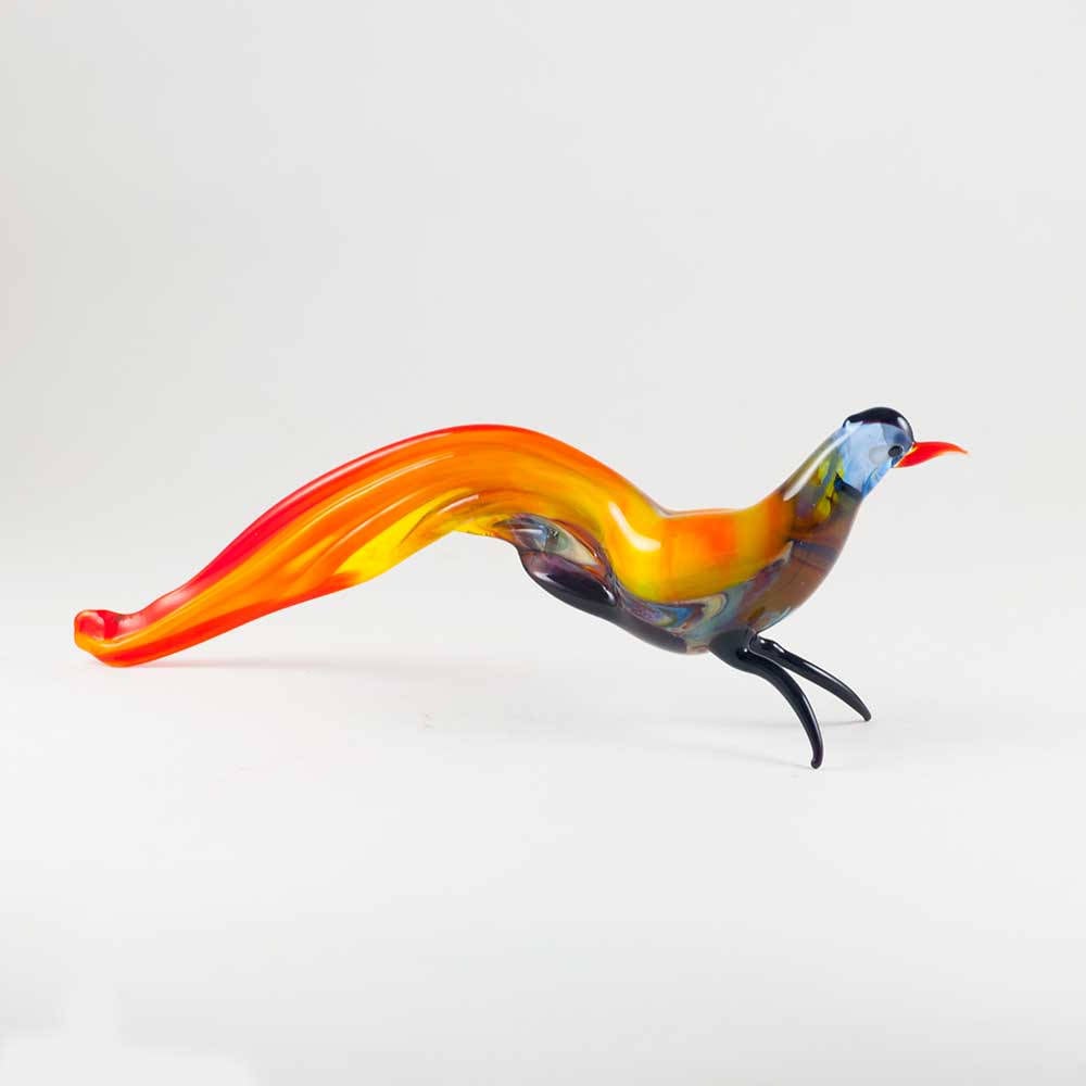 Glass Hand Blown Glass Peacock Collectible Figurine