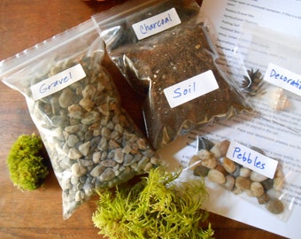 DIY Terrarium Kit (Without Container or Moss) Large, X-Large and XX-Large