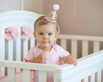 ready to ship mini glittery boy birthday party hat