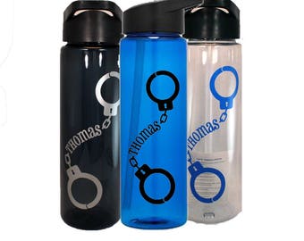 Handcuff Water Bottle, Custom Police Water Bottle, Police Gift, Correction Officer Gift, Police Officer Gift, Prison Guard Gift