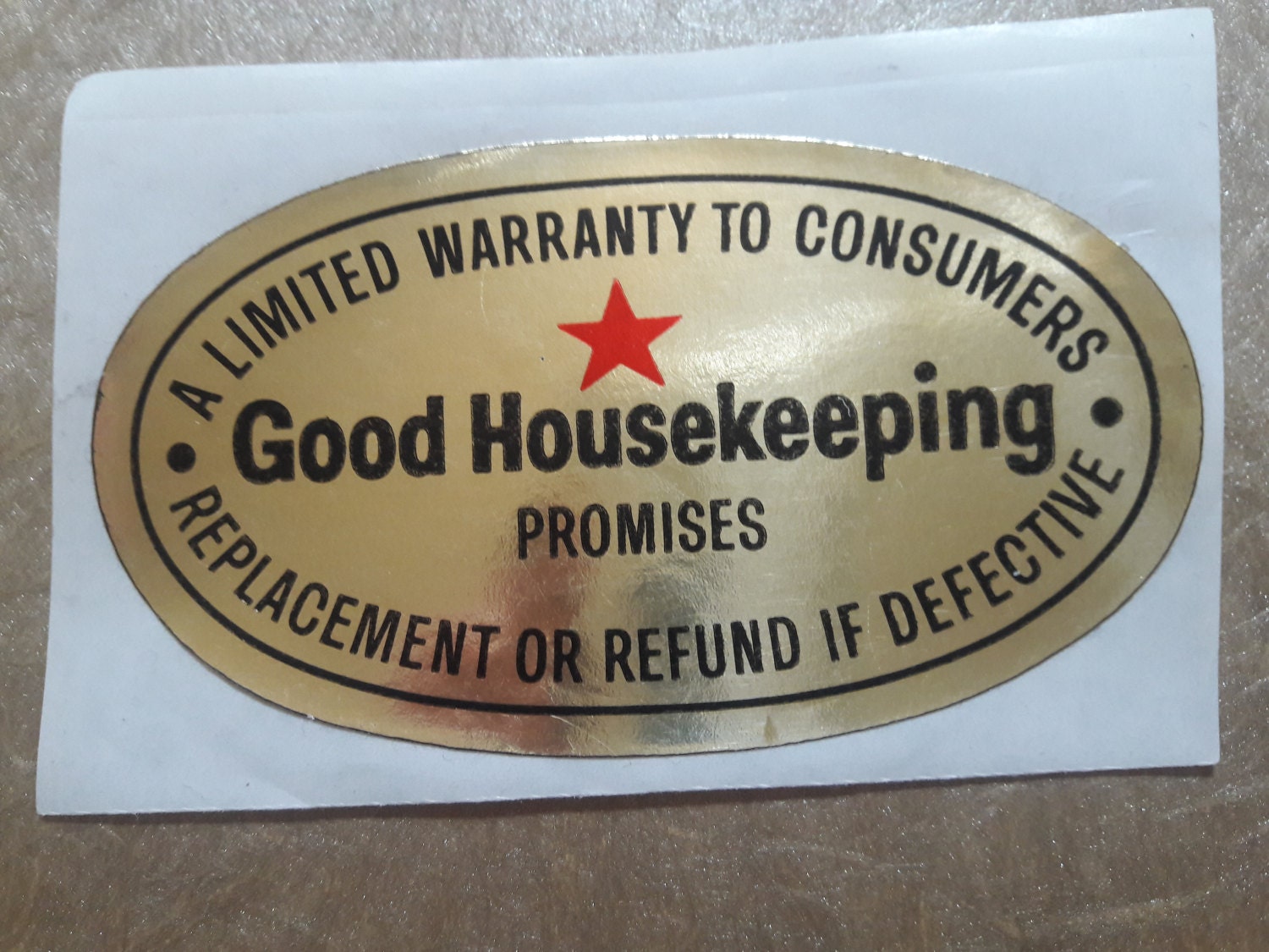 The Good Housekeeping Seal of Approval, Sticker from