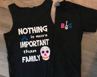 Custom COCO Family Themed Big Little Reveal Sorority Shirt Tank Comfort Colors or Gilden Long Sleeve