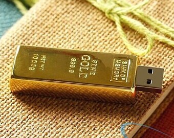 HanDisk Metal Gold bar USB Drive.