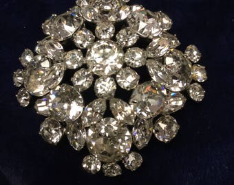 SHERMAN Double Decker Domed Brooch
