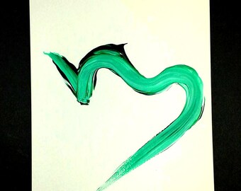 Heart Japanese Calligraphy Brush Art Symbol