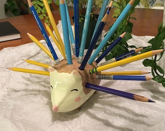 hedgehog pencil holder