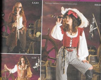 Misses Pirate Costumes, Sizes 14 Thru 20, New Simplicity Pattern 3677