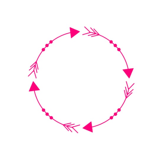 Circle Arrow Frame Digital Cut File SVG PDF JPEG for