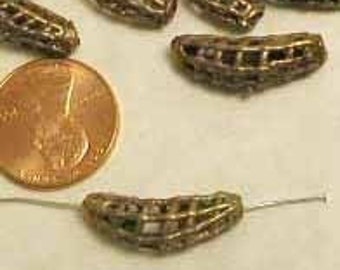 Brass African Trade Beads - 4 pcs.