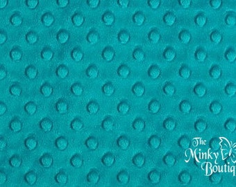 Minky Dot Fabric - Teal