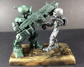 Plants vs zombies custom battle vignette figure