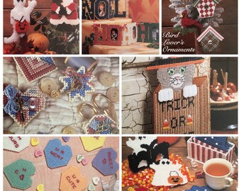 PDF 7 Plastic Canvas Holiday Spirit Set