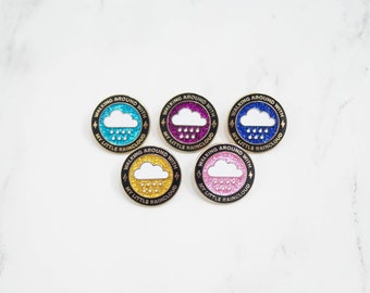 Little Raincloud Glitter Enamel Pin