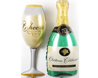 36" Champagne Bottle Balloons