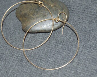gold dangle hoop earrings, gold drop hoop earrings, minimalist earrings, everyday earrings, gold boho earrings, gold circle earrings