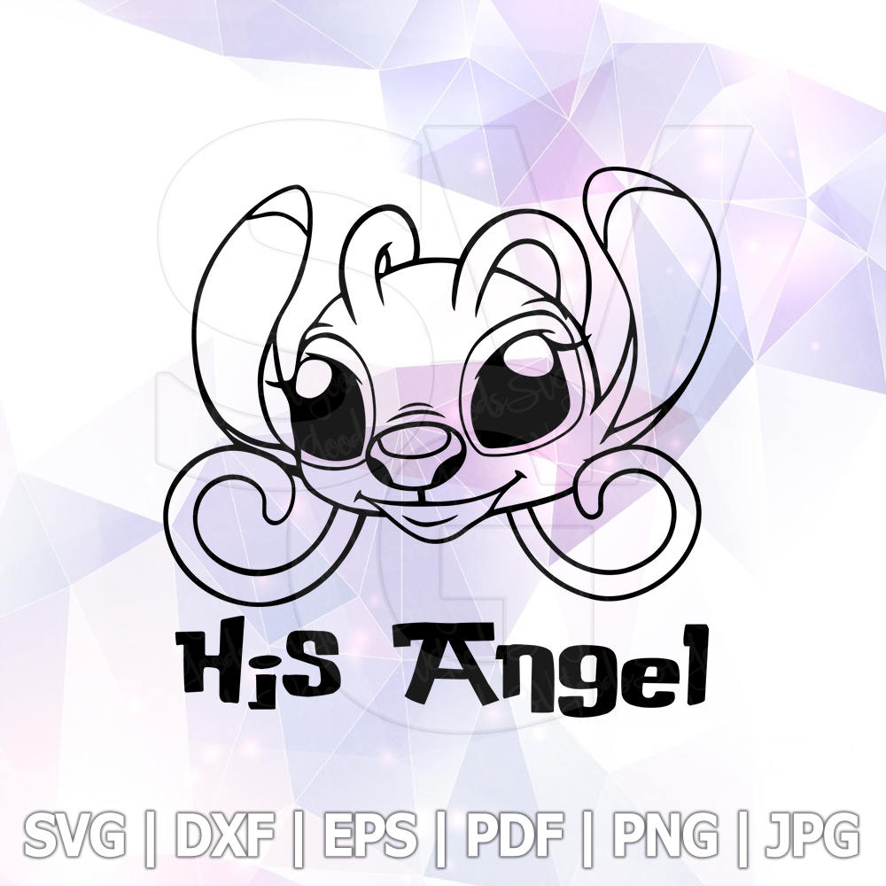 Download Lilo and Stitch Peeking Her Stitch His Angel Layered SVG ...