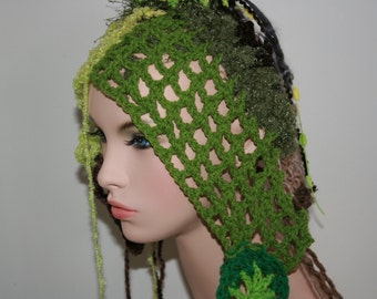 No: 13 Freeform crochet hat, wearable art, OOAK