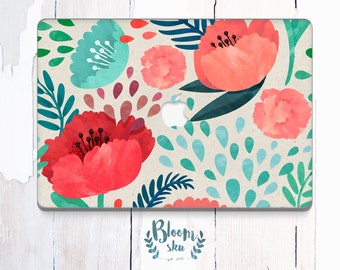 Flower Macbook Decal / Colorful laptop sticker / Flowery decal / Laptop sticker / Gift for her / Wonderful laptop skin / BS018