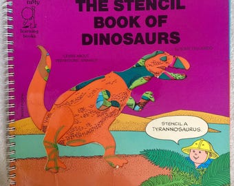 Artistic Stencils, Dinosaur Stencils, Character Stencil, Dinosaur Book, Kids Book Stencils, Craft Book Stencils, Shapes Stencil, Preschool