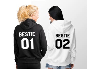 Bestie 01 Bestie 02 Hoodies, Bestie Hoodies, Bestie Sweater, Bff Hoodies, BFF Hoodies, Best Friend Sweater, Best Friend Hoodies, Bestie Gift