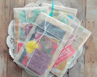 Super Mini Paper Pack / 25+ Pieces / Vintage & New / Grab Bag / Scrap Pack