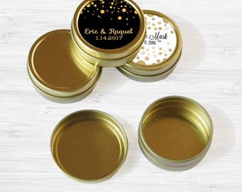 Wedding Favor Tins - Gold Wedding Favor Tins - Mint Tin - Wedding Favors - Gold Mint Tin Favors - Gold Tin Mints - Wedding Decor