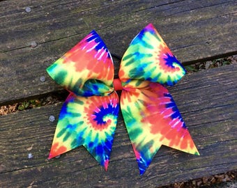 Tie dye Cheer Bow