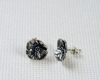 Silver Flower Earrings |PazCreationsJewelry| - Silver Studs - Flower Earrings - Silver Stud Flowers - Gift for her -