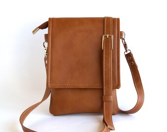 Brown Cell Phone Bag Womens Gift For Her Cell Phone Purse Small Crossbody Bag Iphone Bag Cell Phone Pouch Small Travel Bag Cell Phone Wallet
