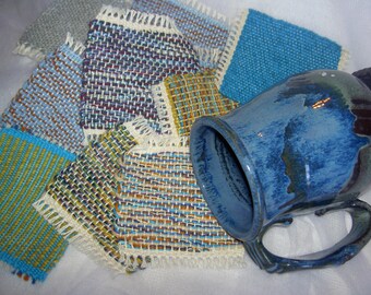 Choose Your Color Handwoven Coaster Set, Set of 4