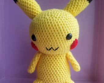 Pikachu Amigurumi Pokemon Plushie- Ready to Ship