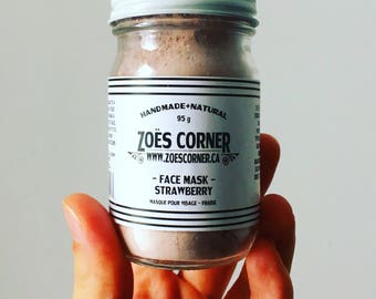 Strawberry - Face Mask -All Natural -Handmade