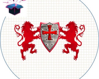 1 cabochon clear 25 mm medieval theme