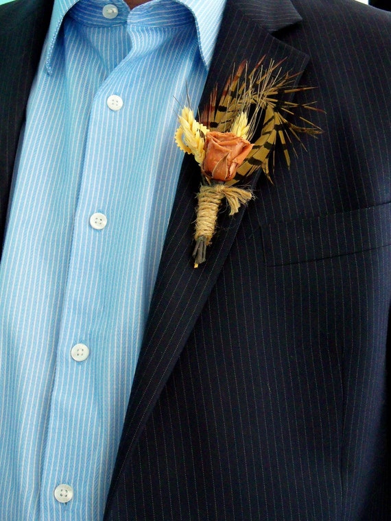 Real preserved rose boutonniere