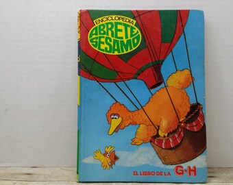 Enciclopedia Abrete Sesemo, 1985, Spanish Sesame Street, vintage kids book