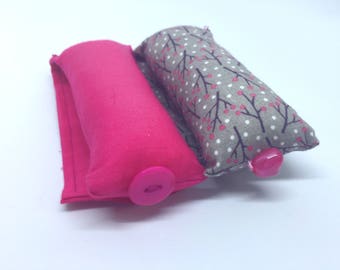 Soft Curlers, Grey, Mauve and Pink, Set of 15, Handmade, Sleep in Rollers, Hair Accessories