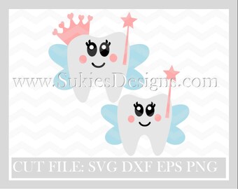 Tooth fairy svg file SVG, DXF, PNG Files for Cricut and Silhouette cutting Girl svg, svg Baby Girl svg, tooth svg,tooth svg, tooth