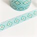 SALE Teal and Mint Green Diamonds with Tiny Gold Foil Diamond Washi Tape 11 yards 10 meters 15mm